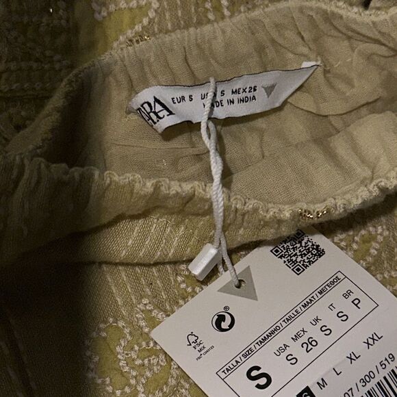 ZARA | Washed Green | Long Embroidered DRESS - Picture 8 of 8